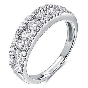 Anniversary band - Italo Classic Created White Sapphire Wedding Band, Wedding Bands - Apparel & Accessories, Italo jewelry - Online Catalog