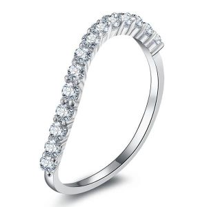 classic band - Italo Curve Created White Sapphire Wedding Band, Italo jewelry - Online Catalog