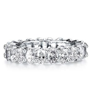 Eternity band - Italo Oval Eternity Created White Sapphire Wedding Band, Apparel & Accessories, Italo jewelry - Online Catalog