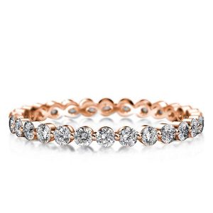 Eternity band - Italo Rose Gold Eternity Created White Sapphire Wedding Band, Apparel & Accessories, Italo jewelry - Online Catalog
