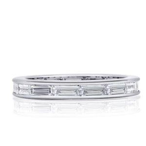 Eternity band - Italo Baguette Eternity Created White Sapphire Wedding Band, Apparel & Accessories, Italo jewelry - Online Catalog