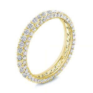 Eternity band - Italo Golden Eternity Created White Sapphire Wedding Band, Apparel & Accessories, Italo jewelry - Online Catalog