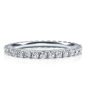 anniversary band - Italo Twist Rope Created White Sapphire Wedding Band, Italo jewelry - Online Catalog