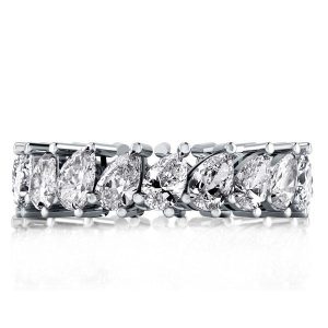 Eternity band - Italo Eternity Pear Created White Sapphire Wedding Band, Apparel & Accessories, Italo jewelry - Online Catalog