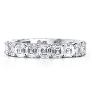 Eternity band - Italo Eternity Asscher Created White Sapphire Wedding Band, Apparel & Accessories, Italo jewelry - Online Catalog
