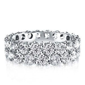 Eternity band - Italo Double Row Created White Sapphire Wedding Band, Apparel & Accessories, Italo jewelry - Online Catalog