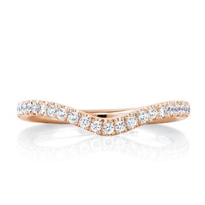 Anniversary band - Italo Chevron Wedding Band Rose Gold Stacking Ring Affordable, Wedding Bands - Apparel & Accessories, Italo jewelry - Online Catalog