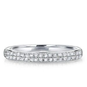 Eternity band - Italo Double Row Eternity Created White Sapphire Wedding Band, Apparel & Accessories, Italo jewelry - Online Catalog