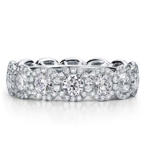 Eternity band - Italo Halo Eternity Created White Sapphire Wedding Band, Apparel & Accessories, Italo jewelry - Online Catalog