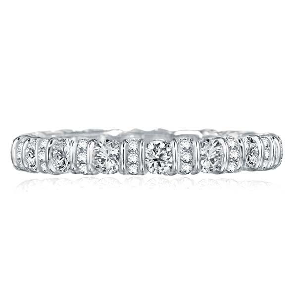 Eternity band - Italo Bar Setting Etertnity Created White Sapphire Wedding Band, Apparel & Accessories, Italo jewelry - Online Catalog
