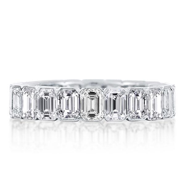 Eternity band - Italo Emerald Cut Eternity Wedding Band For Women Silver Ring, Apparel & Accessories, Italo jewelry - Online Catalog