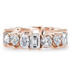 Eternity band - Rose Gold Unique Eternity Wedding Band, Apparel & Accessories, Italo jewelry - Online Catalog
