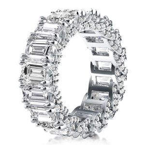 Eternity band - Italo Eternity Band Emerald Cut Wedding Band For Women, Apparel & Accessories, Italo jewelry - Online Catalog