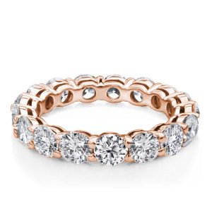 Eternity band - Rose Gold Eternity Round Wedding Band, Apparel & Accessories, Italo jewelry - Online Catalog