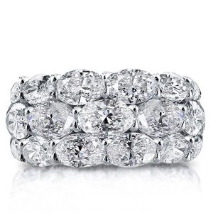 Eternity band - Triple Row Oval Eternity Wedding Band, Apparel & Accessories, Italo jewelry - Online Catalog