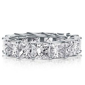 Eternity band - Princess Cut Eternity Wedding Band In Sterling Silver Ring, Apparel & Accessories, Italo jewelry - Online Catalog
