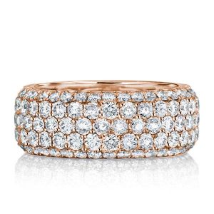 Eternity band - Rose Gold Five Row Eternity Wedding Band(2.75 CT. TW.), Apparel & Accessories, Italo jewelry - Online Catalog