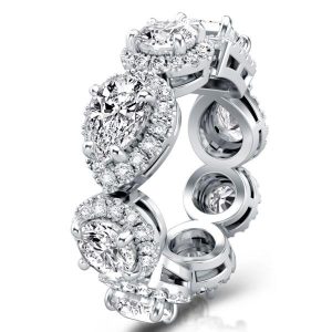 Eternity band - Italo Eternity Halo Created White Sapphire Wedding Band, Apparel & Accessories, Italo jewelry - Online Catalog