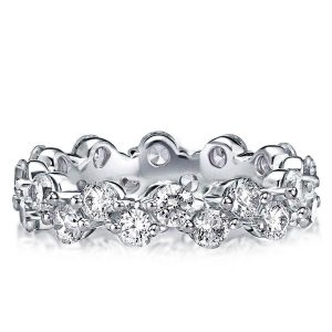 Eternity band - Italo Eternity Round Created White Sapphire Wedding Band, Apparel & Accessories, Italo jewelry - Online Catalog