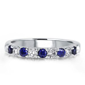 Anniversary band - Italo Half Eternity Created White Sapphire Wedding Band, Wedding Bands - Apparel & Accessories, Italo jewelry - Online Catalog