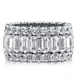 Eternity band - Italo Eternity Wedding Band For Her Multi Row Anniversary Ring, Apparel & Accessories, Italo jewelry - Online Catalog