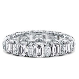Eternity band - Italo Eternity Emerald Created White Sapphire Wedding Band, Apparel & Accessories, Italo jewelry - Online Catalog