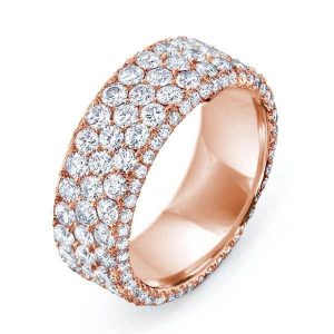 Eternity band - Rose Gold Micro Pave Eternity Wedding Band, Apparel & Accessories, Italo jewelry - Online Catalog