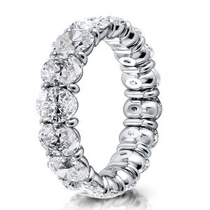 Anniversary band - Italo Oval Eternity Created White Sapphire Wedding Band, Wedding Bands - Apparel & Accessories, Italo jewelry - Online Catalog