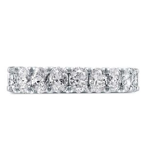 anniversary band - Italo Oval Half Eternity Created White Sapphire Wedding Band, Italo jewelry - Online Catalog