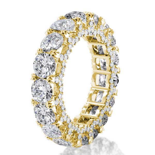 eternity band - Golden Eternity Double Prong Wedding Band, Italo jewelry - Online Catalog