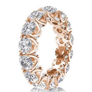 Eternity band - Rose Gold Eternity Round Wedding Band, Apparel & Accessories, Italo jewelry - Online Catalog