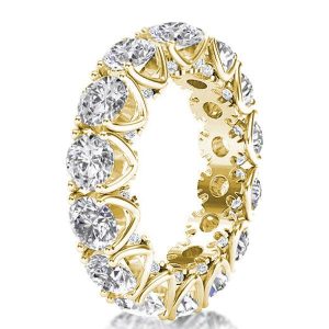 Eternity band - Italo Golden Eternity Round Created White Sapphire Wedding Band, Apparel & Accessories, Italo jewelry - Online Catalog