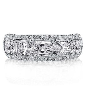 anniversary band - Halo Radiant Created White Sapphire Wedding Band, Italo jewelry - Online Catalog
