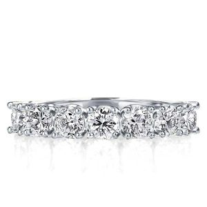 anniversary band - Italo Half Eternity Created White Sapphire Wedding Band, Italo jewelry - Online Catalog