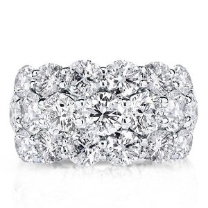 Eternity band - Triple Row Eternity Round Wedding Band, Apparel & Accessories, Italo jewelry - Online Catalog