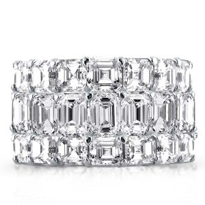 Eternity band - Triple Row Eternity Created White Sapphire Wedding Band, Apparel & Accessories, Italo jewelry - Online Catalog