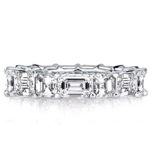 Eternity band - Emerald & Asscher Eternity Wedding Band (5.95 CT. TW.), Apparel & Accessories, Italo jewelry - Online Catalog