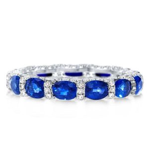 Eternity band - Italo Oval Created Sapphire Wedding Band(3.25 CT. TW.), Apparel & Accessories, Italo jewelry - Online Catalog