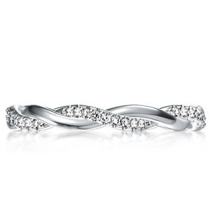eternity band - Italo Twist Created White Sapphire Wedding Band Infinity Ring, Italo jewelry - Online Catalog