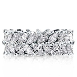 Eternity band - Double Row Marquise Cut Eternity Wedding Band For Women, Apparel & Accessories, Italo jewelry - Online Catalog