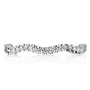 classic band - Wave Eternity Created White Sapphire Wedding Band(2.15 CT. TW), Italo jewelry - Online Catalog
