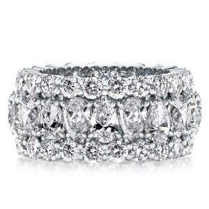 Eternity band - Triple Row Pear Wedding Band(7.95 CT. TW.), Apparel & Accessories, Italo jewelry - Online Catalog