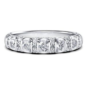 anniversary band - Vintage Five Stone Wedding Band(2.75 CT. TW), Italo jewelry - Online Catalog