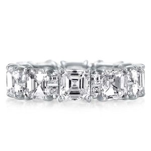 Eternity band - Eternity Asscher Wedding Band(14.15 CT. TW.), Apparel & Accessories, Italo jewelry - Online Catalog