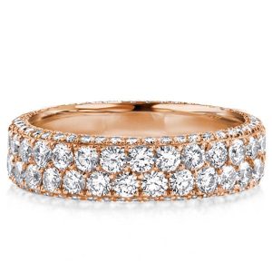 Eternity band - Rose Gold Eternity Micro Pave Wedding Band(2.75 CT. TW.), Apparel & Accessories, Italo jewelry - Online Catalog