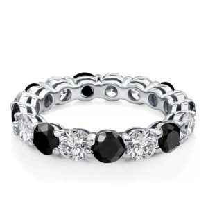 Eternity band - Eternity Black & White Wedding Band(6.50 CT. TW.), Apparel & Accessories, Italo jewelry - Online Catalog