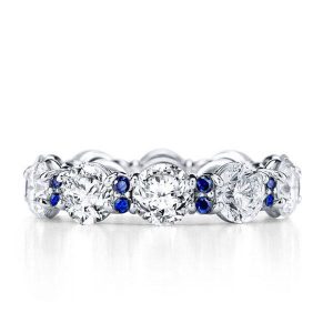 Eternity band - Eternity Created Blue& Wihte Sapphire Wedding Band(5.50 CT. TW.), Apparel & Accessories, Italo jewelry - Online Catalog
