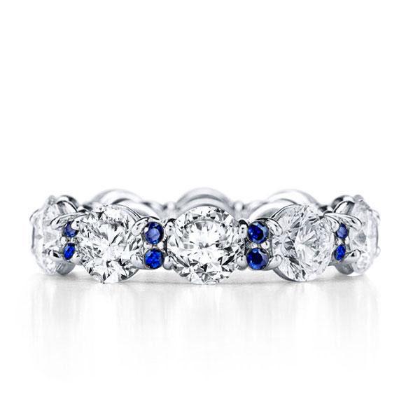 Eternity band - Eternity Created Blue& Wihte Sapphire Wedding Band(5.50 CT. TW.), Apparel & Accessories, Italo jewelry - Online Catalog
