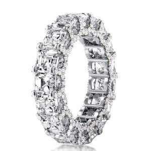 Eternity band - Eternity Wave Asscher Cut Wedding Band (2.56 CT. TW.), Apparel & Accessories, Italo jewelry - Online Catalog