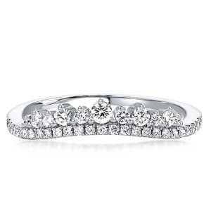 Anniversary band - Crown Design Chevron Wedding Band(2.15 CT. TW.), Wedding Bands - Apparel & Accessories, Italo jewelry - Online Catalog